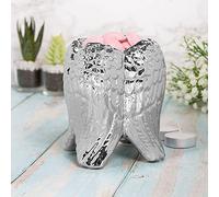 The Leonardo Collection LP48075 Wax/Oil Warmer | Silver Angel Wings | 1 Piece-12x10x14 cm Accessory, Multicolor