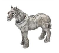 The Leonardo Collection LP48921 Reflections Silver Shire Horse Ornament Figure, Boxed