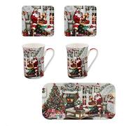 The Leonardo Collection LP52039 Christmas Macneil Santa 5-Piece Set, Multicolour, 30x17x11cm
