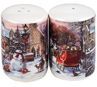 The Leonardo Collection LP52075 Magic of Christmas Salt and Pepper Set, Fine China, Boxed