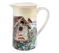 The Leonardo Collection LP52606 Christmas Robins Milk Cream Jug, Fine China, Boxed