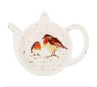 The Leonardo Collection LP52727 Christmas Winter Robins Melamine Tea Bag Tidy