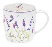 The Leonardo Collection LP94057 Floral Lavender Mug, Fine China, Purple Flowers, Green, White, 12x9x9cm, Boxed, 300 milliliters
