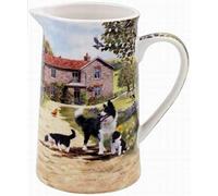 The Leonardo Collection LP94182 Border Collie & Sheep Milk Cream Serving Jug, Fine China, 12x9x14cm, Boxed