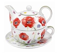 The Leonardo Collection LP94599 Poppy Field Tea for One Set, Fine China, Boxed