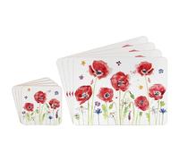 The Leonardo Collection LP94604 Poppy Field Floral Place Mats (Set of 4)