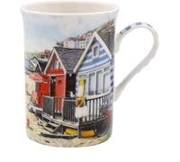 The Leonardo Collection LP94778 Sandy Bay Seaside Beach Huts Mug, Fine China, Boxed