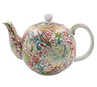 The Leonardo Collection LP94945 Ceramic Tea Pot | Golden Lily design | 1 Pc, Multicolor