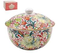 The Leonardo Collection LP95104 Ceramic Bowl with Lid | Golden Lily design | 1 Pc, Multicolor