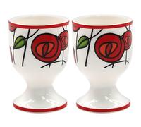 The Leonardo Collection Mackintosh Egg Cups by Charles Rennie Mackintosh | Elegant Ceramic Egg Holders with Art Nouveau Design | Perfect for Breakfast or Decorative Tableware | Timeless Home Accent