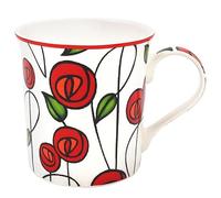 The Leonardo Collection Mackintosh Mug Charles Rennie Mackintosh, Tea and Coffee Mugs for Hot Drinks | Fine China Printed Mugs for Kitchen & Home | Reusable Ceramic Cups for Every Occasion