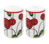 The Leonardo Collection Mackintosh Salt & Pepper Kitchen Food Shaker | Ceramic Finish, Art Nouveau Design, Refillable Containers, Elegant Table Accent, Daily Dining, Timeless Gift