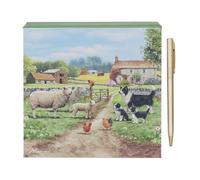 The Leonardo Collection Macneil Collie & Sheep Memo Pad and Pen