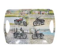 The Leonardo Collection Macneil Planes Trains Automobiles Melamine Classic Motorbikes Large Tray For Serving Dishes | Serving Trays For Kitchen Accessories | Serving Platters to Serv Food