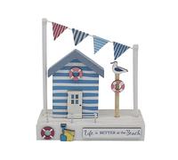 The Leonardo Collection Macneil Sandy Beach Sandy Beach Hut Plaque Wooden For Home Decor and Office | Elegant Signs & Plaque Gifts For Women & Men | Designer Decorative Accessories For Loved Ones