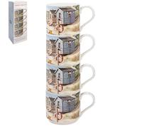 The Leonardo Collection Macneil Sandy Beach Stack Mugs Set of 4 x 300ml