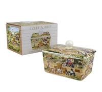 The Leonardo Collection Macneil Studios Collie & Sheep Butter Dish with Lid | British Designed Butter Dish | Large Butter Dish for All Types of Kitchen | Butter Dishes for All Sizes of Butter