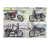 The Leonardo Collection Macneil Studios Motorcycles 1000Pc Jigsaw Puzzles Wood, Size 70 X 50Cm Fsc Cardboard Toys And Games For Adults And Kids Large Puzzle Board Game For Family Activity
