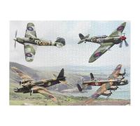 The Leonardo Collection Macneil Studios Planes 1000Pc Jigsaw Puzzles Wood, Size 70 X 50Cm Fsc Cardboard Toys And Games For Adults And Kids Large Puzzle Board Game For Family Activity