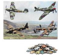 The Leonardo Collection Macneil Studios Planes Puzzles 1000pc | 70 x 50cm Size, 1000 Precision Pieces, FSC Material, Aviation Artwork, Challenging Build, Decorative Display