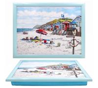 The Leonardo Collection Macneil Studios Sandy Bay Laptray For Food Serving & Breakfast | Comfortable Lap Trays With Bean Bag Cushion | Durable Laptrays For Eating On Lap For Adults