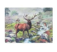 The Leonardo Collection Macneil Studios Stag Cutting Board for Home & Restaurants | Durable & Printed Chopping Boards for Kitchens | Washable Plastic Chopping Assitance for Everyday Use