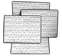 The Leonardo Collection Making Music Place Mats, Set of 4, Black and White, 29x22cm, LP93671