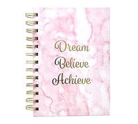 The Leonardo Collection Marble Notebook Dream Achieve Pink | Stylish Writing Pad For Daily Notes & Journaling | Practical Notepad For Home, School & Office | Elegant Stationery Gift For Women & Men