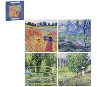 The Leonardo Collection Monet Ceramic Coaster Set of 4 | Coasters Set For All Modern Kitchen & Offices | Designed By Claude Monet | Coaster For All Types of Cups & Mugs