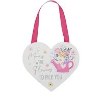 The Leonardo Collection Mother's Day Mum Pink Heart Hanging Wooden Plaque