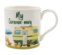 The Leonardo Collection My Caravan Mug, Tea and Coffee Mugs for Hot Drinks | Fine China Printed Mugs for Kitchen & Home | Reusable Ceramic Cups for Every Occasion | Birthday Gifts for Women & Men
