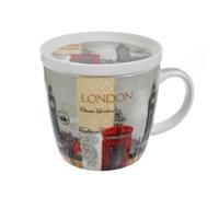 The Leonardo Collection New London Mug & Coaster for Hot Drinks | Fine China Printed Coffee Cups for Kitchen & Home | Reusable Tea and Coffee Mugs for Every Occasion & All Type of Drinks
