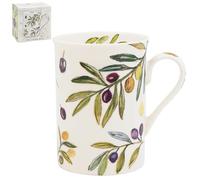 The Leonardo Collection Olive Grove By Jennifer Rose Fine China Olive Grove Mug 300ml for Hot & Cold Drinks | Durable Coffee Cups for Home & Office | Easy-to-Hold Coffee Mugs for Daily Use