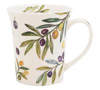 The Leonardo Collection Olive Grove By Jennifer Rose Fine China Olive Grove Mugs Set of 2 x 300ml for Hot & Cold Drinks | Durable Coffee Cups for Home & Office | Easy-to-Hold Mugs for Daily Use