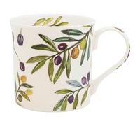 The Leonardo Collection Olive Grove By Jennifer Rose Fine China Olive Grove Mugs Set of 4 x 300ml for Hot & Cold Drinks | Durable Coffee Cups for Home & Office | Easy-to-Hold Mugs for Daily Use