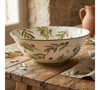 The Leonardo Collection Olive Grove By Jennifer Rose Stoneware Olive Grove Bowl 21Cm for Home and Restaurants | Microwave & Dishwasher Safe Everyday Crockery for Cereal, Pasta, Noodle, and Fruits