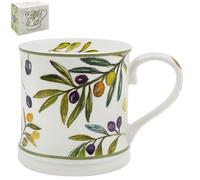 The Leonardo Collection Olive Grove By Jennifer Rose Stoneware Olive Grove Mug 366ml for Hot & Cold Drinks | Durable Coffee Cups for Home & Office | Easy-to-Hold Coffee Mugs for Daily Use