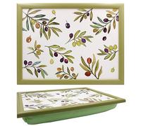 The Leonardo Collection Olive Grove By Jennifer Rose Wooden Kitchenware Olive Grove Laptray For Food Serving | Lap Trays With Bean Bag Cushion | Durable Lap Trays For Eating On Lap For Adults