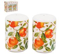 The Leonardo Collection Oranges & Lemons Jennifer Rose Porcelain Oranges & Lemons Salt & Pepper for Kitchen & Dining | Salt and Pepper Shakers for Daily Use | Durable Shaker for Home & Restaurants