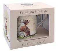 The Leonardo Collection Paper Shed Design Cat with Dandelion Mug for Home & Kitchen | Stylish Ceramic Mugs for Tea & Coffee | Lovely Cup Set for Mens Gifts & Birthday Gifts for Women