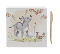 The Leonardo Collection Paper Shed Design Donkey Goose Hen Memo Pad & Pen