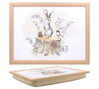 The Leonardo Collection Paper Shed Design Hare & Bird Laptray With Bean Bag for Serving Dishes | Lovely Lap Trays for Eating on Lap for Dinner or Breatfast | Newly Designed Food Trays for Lap