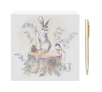 The Leonardo Collection Paper Shed Design Hare & Bird Memo Pad & Pen For Notes | Daily Memo For Office Use As 2025 Diary | Ideal Journals For Women & Men | Lovely Journal For 2025 Planner