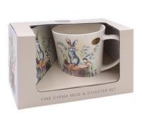 The Leonardo Collection Paper Shed Design Highland Cow Mug with Coaster