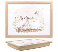 The Leonardo Collection Paper Shed Pig & Duck Laptray | Bean Bag Tray for Meals | Stylish Food Tray for Dinner or Breakfast | Ideal for Home Comfort