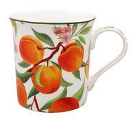 The Leonardo Collection Peaches Mug, Tea and Coffee Mugs for Hot Drinks | Fine China Printed Mugs for Kitchen & Home | Reusable Ceramic Cups for Every Occasion | Birthday Gifts for Women & Men