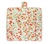The Leonardo Collection Peaches Picnic Blanket | Stylish and Comfortable Outdoor Blanket with Fresh Fruit Design | Ideal for Picnics, Garden Use, and Beach Days