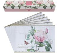 The Leonardo Collection Redoute Rose Drawer Liners Velvet Rose & Oud By Pierre-Joseph Redoute | Scented Paper Sheets for Drawers and Shelves | Decorative Fragrance Storage Solution for Home Use