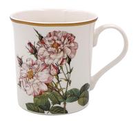 The Leonardo Collection Redoute Rose Mug Pierre-Joseph Redoute, Tea and Coffee Mugs for Hot Drinks | Fine China Printed Mugs for Kitchen & Home | Reusable Ceramic Cups for Every Occasion