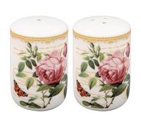 The Leonardo Collection Redoute Rose Salt & Pepper by Pierre-Joseph Redoute | Elegant Ceramic Shakers with Classic Floral Design | Decorative and Functional Tableware | Ideal Gift for Any Home